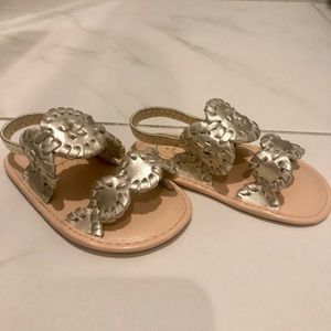 Jack Rogers kids platinum sandals size 3